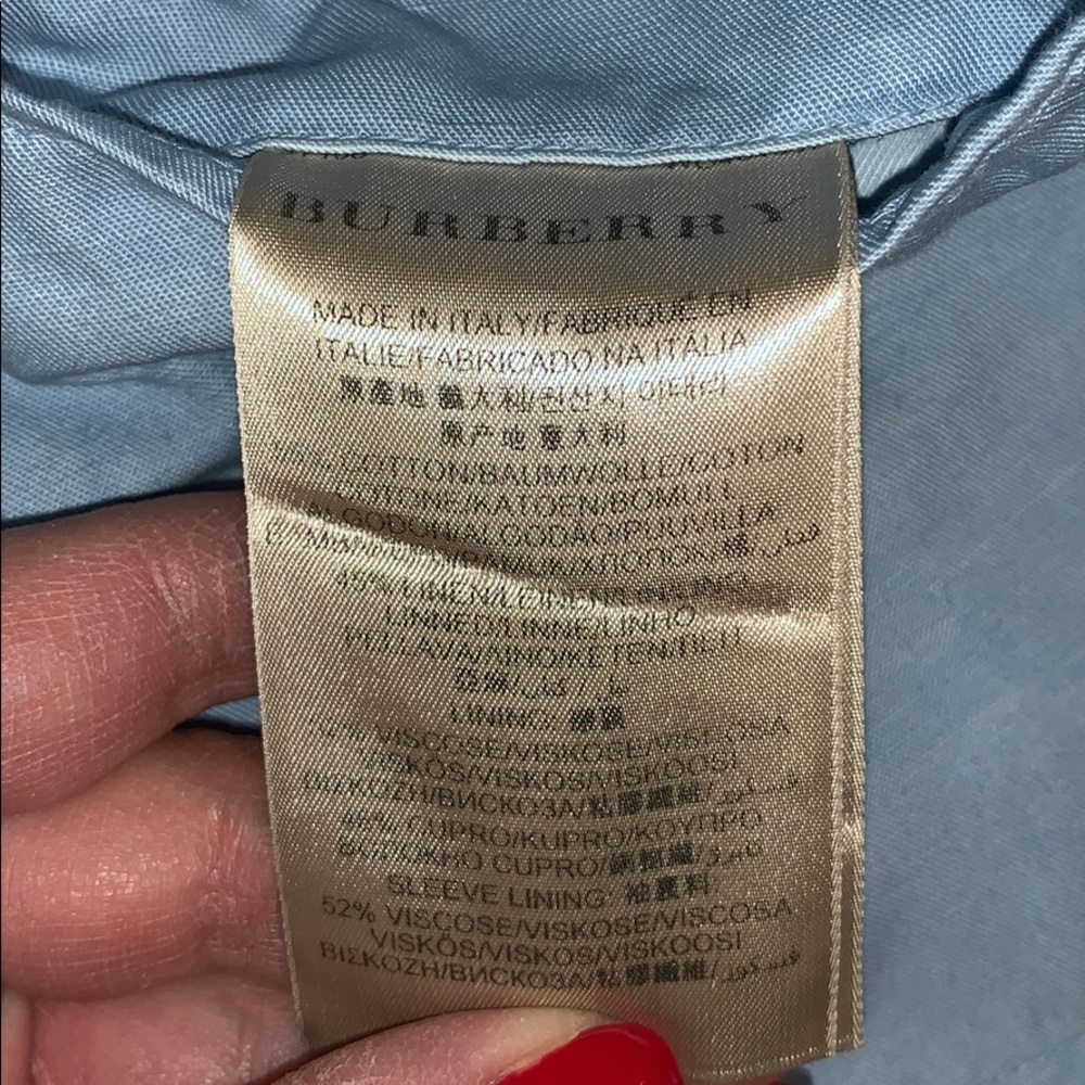 Burberry powder blue blazer/sports jacket - Picture 6 of 8
